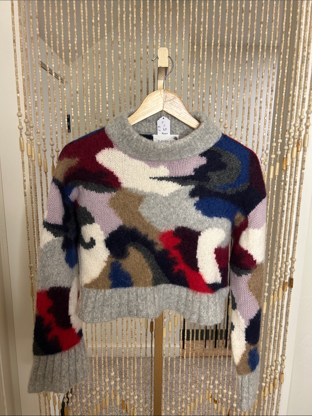 Eleven Six Kira Alpaca Blend Sweater With Patch-Work Design